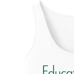 Educated & Pretty Women Tank <b>Top</b> Sleeveless Casual Cotton Summer Vest Graphic Shirt <b>White</b> Color Comfortable Everyday Wear - Product Image 4