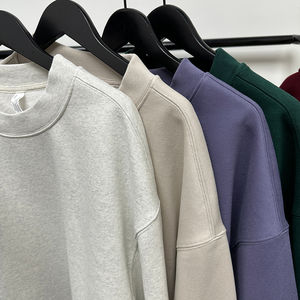 Sweat-shirt oversize en coton uni pour homme, sweat-shirt oversize à col rond, coupe-vent unisexe pour homme - Product Image 2