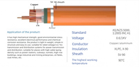 SAA-Zulassung Australischer Standard Orangefarbenes Rundkabel 0,6/1 KV AS/NZS 5000.1 2 & 3 & 4 Adern+Erde