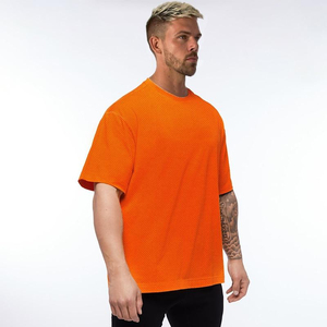 เสื้อยืดคอกลมแขนสั้นผู้ชายทรงโอเวอร์ไซส์ สีเหลือง ผ้าฝ้าย 100% พิมพ์ลายตัวอักษร สวมใส่สบาย แห้งเร็ว - Product Image 3