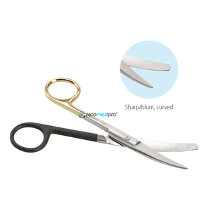 Tijeras universales para vendajes de 14.5 cm con punta roma, de acero inoxidable de alta calidad con mango de plástico, tijeras médicas para apósitos. - Product Image 4