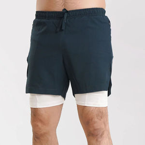 Pantalones Cortos Deportivos para Hombre, de Lona Sólida, Antiarrugas, con Cintura Elástica, Bolsillo Trasero, Largos hasta la Rodilla, para Correr en Verano, Último Modelo - Product Image 1