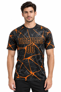 Maillot de football personnalisé par sublimation pour homme, uniforme d'équipe, col rond, manches courtes, nom et numéro personnalisés - Product Image 2