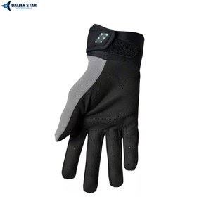 Gants de moto tout-terrain antidérapants et respirants en polyester et cuir organique avec fermeture auto-agrippante pour la course à moto hors route - Product Image 2