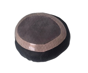 Human Hair Mono Base Toupee Bonnet <b>Wig</b> for <b>Men</b> with Bangladesh Hair Patches and Taz Hair - Product Image 6