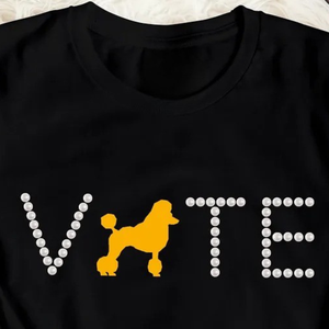 Camiseta personalizada VOTE nueva, negra, para mujer, con estampado gráfico, manga corta, cuello redondo, informal, de algodón, con mensaje político, a la moda, estilo urbano - Product Image 3