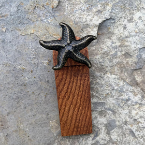 Wooden Handcrafted Door Stop Sea Star Solid Wood Door <b>Stopper</b> Non-Slip Door Wedge Stop Reliable Door Wedged Handmade Wood Wedged - Product Image 2
