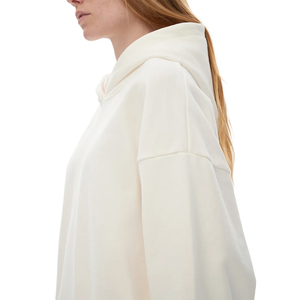 เสื้อฮู้ดดี้โอเวอร์ไซส์แบบเรียบสำหรับผู้ชายและผู้หญิง |   เสื้อฮู้ดดี้ผ้าฟลีซคอตตอนหนานุ่มทรงหลวม สไตล์สตรีทแวร์ พิมพ์โลโก้ตามสั่ง - Product Image 5