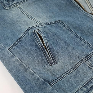 Chaqueta Vaquera Desgastada para Hombre, Diseño Personalizado, Algodón Suave, Estilo Urbano, Fabricación al por Mayor OEM/ODM - Product Image 3