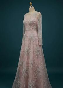 Robe de soirée élégante en cristal perlé de haute qualité, longue, pour fêtes, fournisseur en gros - Product Image 2