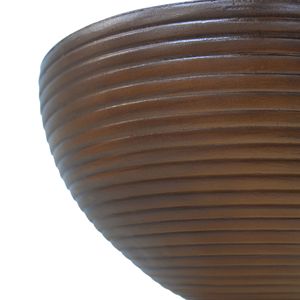 Tavolino da esterno in cemento marrone da 16 pollici con Design a clessidra accento resistente alle intemperie per giardino o balcone - Product Image 5