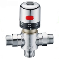 Robinet mélangeur thermostatique tout cuivre 1/2, 3/4, 1 pouce, à montage apparent, pour chauffe-eau solaire, modèle XC-36 pour l'eau
