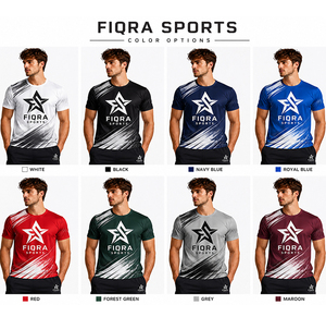 เสื้อยืดกีฬาผ้าตาข่ายโพลีเอสเตอร์ 100% น้ำหนัก 150 กรัม แห้งเร็ว สำหรับฤดูร้อน ขายส่ง รับสกรีนโลโก้ เสื้อยืดผู้ชาย เสื้อกีฬา - Product Image 6