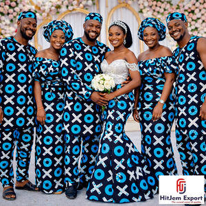 Tela africana estampada en cera de primera calidad, 100% algodón, textil Ankara para vestidos, producción de ropa de Ghana, estampado africano. - Product Image 4