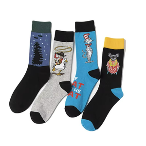 Wholesale <b>Mens</b> <b>Funny</b> Happy Custom <b>Socks</b> Crew Cotton Fashion <b>Socks</b> Custom Design High Quality - Product Image 4