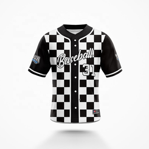 Maillot de baseball haute performance personnalisé avec logo d'équipe, respirant, anti-humidité, à boutons, pour le sport et les matchs - Product Image 4