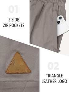 Shorts en coton légers pour hommes, confortables, à taille élastique, décontractés, pour la gym, la course, l'entraînement, la plage et les activités de plein air - Product Image 4