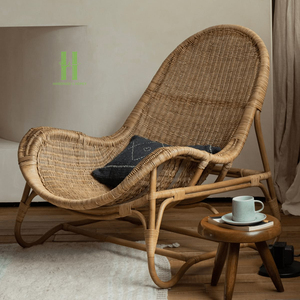 Chaise de salle à manger en rotin bohème faite à la main, chaise de relaxation en osier, mobilier de salle à manger écologique, vente chaude, directement de l'usine du Vietnam - Product Image 1