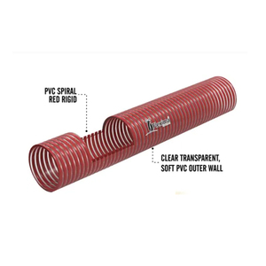 Tuyau de transfert de liquide en PVC rouge 25 mm, transparent, haute pression, en fibre PVC spiralée, fourni en gros par l'usine - Product Image 6