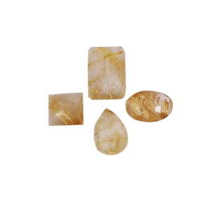 Cuarzo Rutilado Dorado Multicolor, Gema Tallada de Forma Única, Piedra Suelta Semipreciosa, Cuarzo Rutilado Natural para Joyería - Product Image 1