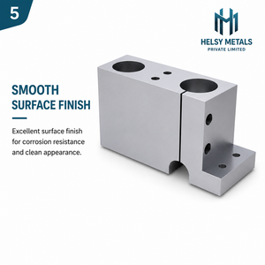 Durable Aluminum Alloy Dual Bore <b>Clamp</b> Mounting Block for Mechanical Assemblies with High Vibration Resistance and Strength - Product Image 5