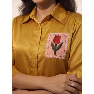 Camisa de Mujer de Corte Holgado, Color Sólido, con Cuello y Mangas Largas para Comodidad Diaria, Compre Directamente del Proveedor - Product Image 2