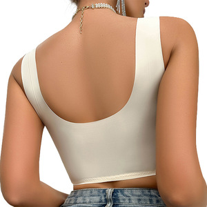 High Quality Simple Solid Breathable Crystal Lace Seamless <b>Sleep</b> <b>Bra</b> for Women Plus Size High Support Sports <b>Bra</b> Front Logo - Product Image 2