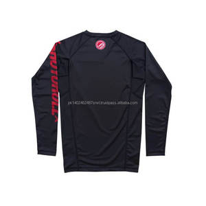 เสื้อรัดกล้ามเนื้อ MMA สำหรับผู้ชายขายดีที่สุด ผ้ายืดสแปนเด็กซ์/โพลีเอสเตอร์ 280 กรัม ปรับแต่งสีและโลโก้ได้ตามต้องการ รับผลิตแบบ OEM เสื้อออกกำลังกาย Bright Way - Product Image 2
