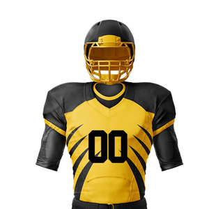 Vente en gros d'uniformes de football américain pour hommes sur mesure, 100% polyester, séchage rapide, service OEM - Product Image 5