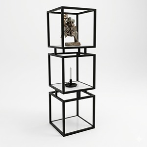 Estante de Exhibición de Metal de 3 Niveles Estilo Nórdico, Soporte Geométrico de Hierro para Esculturas, Artesanías y Arte - Product Image 2