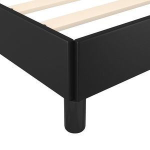 Estructura de cama de tamaño completo de cuero sintético negro Colchón con funda de 53,9 "x 74,8"-Opcional - Product Image 6