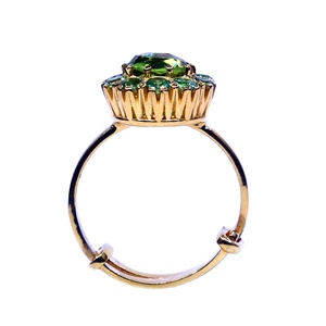 Classic Vintage Women's <b>Ring</b> <b>Peridot</b> Emerald Gemstone Set in 925 Sterling Silver Vermeil Gold Plating for Everyday Wear - Product Image 4