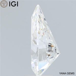 เพชรเพียร์คัต 4.50 กะรัต ผลิตในห้องปฏิบัติการ ขนาด 14.56 มม. สี F ความสะอาด VVS2  แบบ CVD พร้อมใบรับรอง IGI/  เครื่องประดับแบบเข็มกลัด - Product Image 6