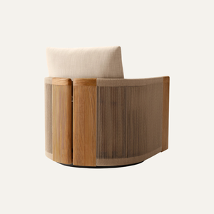 Fauteuil d'appoint en teck massif sur mesure, fait main, meubles de salon - Product Image 2