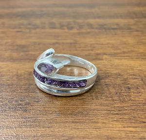 Anillo de Amatista de 3.5 Gramos, Joyería Fina con Gema Tallada en Plata de Ley 925, Ligero, para Uso Diario, Ideal para Regalo - Product Image 2