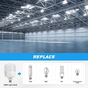 Ampoule LED 40W équivalent 350W, blanc froid 5000K, 4000 Lumens, éclairage commercial High Bay 300W, culot E26 - Product Image 3