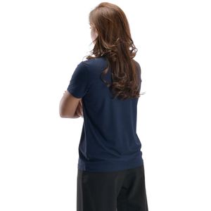 Camiseta Deportiva para Mujer, Color Azul Marino, Transpirable, de Secado Rápido, Ligera, para Gimnasio, Fitness, Entrenamiento, Running, Ropa Deportiva - Product Image 2