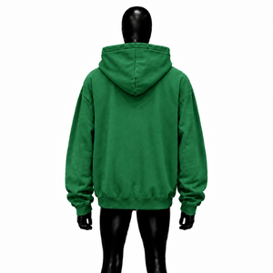 เสื้อฮู้ดโอเวอร์ไซส์สีเขียวพิมพ์ลายกราฟิกพร้อมตัวอักษรสีเหลือง สไตล์สตรีทแวร์ เสื้อพูลโอเวอร์แบบสวมหัว ยูนิเซ็กส์ แฟชั่นลำลอง เสื้อฮู้ดสำหรับผู้ชาย - Product Image 2
