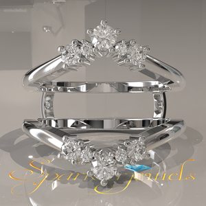 Anillo Personalizable, Anillo Envolvente Aggie, Anillo Envolvente con Diamantes, Anillo a Juego con Moissanita, Anillo de Eternidad, Banda de Eternidad con Diamantes - Product Image 5