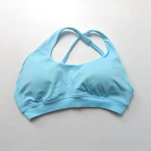 Women Longline Sports Bra Seamless Ribbed High Support Yoga Fitness Workout <b>Tank</b> <b>Top</b> Removable Padded Running Activewear <b>Top</b> OEM - Product Image 6