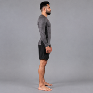 Camiseta de Compresión MMA Sublimada de Manga Larga, 200GSM, Poli-Elastano, para Hombre, Diseño Personalizado OEM, Fabricante de Sialkot - Product Image 3