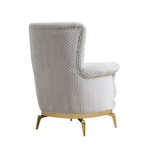 Silla de Salón Zoe de Estilo Moderno, Madera con Detalles Dorados en Gris, Igual que B009P303215, Inventario de CA y NJ - Product Image 5