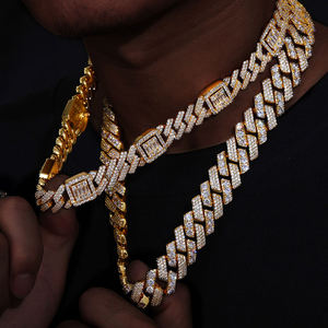 Unisex 925 Sterling Silver Moissanite Cuban Link <b>Chain</b> <b>Necklace</b> Round Brilliant Cut Geometric Hiphop Jewelry Customized Size - Product Image 4