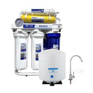 Máquina purificadora de agua potable para el hogar al por mayor, 75G, 100G, sistema RO alcalino de 6 etapas con bomba, filtro de agua de plástico para negocios - Product Image 1