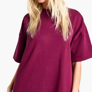 Camisetas de entrenamiento extragrandes para mujer, con hombros caídos, estilo casual de verano, holgadas, básicas, 100% algodón, 220 g/m², camisetas para mujer - Product Image 5