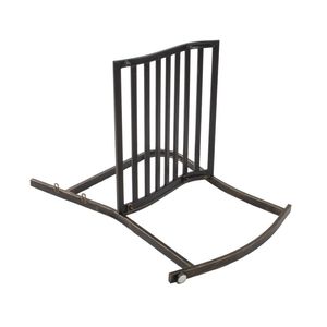 Sedia a dondolo in bronzo con tubo piatto per comfort ed eleganza - Product Image 4
