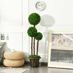 Árbol Artificial Resistente a los Rayos UV de 48 Pulgadas, Tres Esferas, Hojas Realistas de PE, Ratán de PE, Cemento de PE para Tanques, Plástico para Halloween y Bodas - Product Image 5