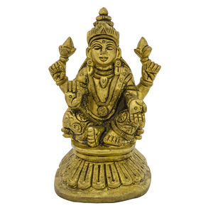 รูปปั้นทองเหลืองขนาด4นิ้วทำด้วยมือแกะสลักแบบอินเดียสำหรับให้เป็นของขวัญ - Product Image 1