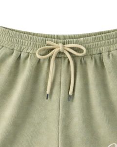 Ensemble deux pièces pour femme, débardeur court côtelé vert sauge et short, imprimé Hawaï, sans manches, col rond, tenue décontractée d'été, personnalisable - Product Image 5