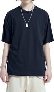 เสื้อยืดโอเวอร์ไซส์ผ้าฝ้ายแท้ 100% น้ำหนัก 220 กรัม พิมพ์ลายตามสั่งที่ไหล่ สไตล์ฮิปฮอป ไซส์ใหญ่พิเศษ ผ้าฝ้ายแท้ 100% ทรงบ็อกซี่ สำหรับผู้ชาย - Product Image 3